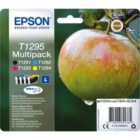 Epson Druckerpatrone T1295L C13T12954012 (kompatibel zu Epson T1295), schwarz/cyan/magenta/gelb, ca. 1x 385 Seiten,1x  470 Seiten 8715 4 Stück