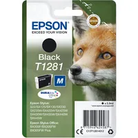 Epson Original Fuchs DURABrite T1281 Einzel-Tintenpatrone Schwarz – 1 x 5,9 ml – Original Epson Tintenpatronen für optimale Druckergebnisse
