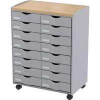 PAPERFLOW Ablagewagen DT162N.02.23 Kunststoff grau/buche 16normale Schubladen 3660141060751 PAPERFLOW