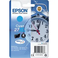 Epson Original 27XL Tinte Wecker (WF-3620DWF, WF-3640DTWF, WF-7110DTW, WF-7210DTW, WF-7610DWF, WF-7620DTWF, WF-7710DWF, WF-7715DWF, WF-7720DTWF), cyan