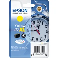 Epson Original 27XL Tinte Wecker (WF-3620DWF, WF-3640DTWF, WF-7110DTW, WF-7210DTW, WF-7610DWF, WF-7620DTWF, WF-7710DWF, WF-7715DWF, WF-7720DTWF), gelb