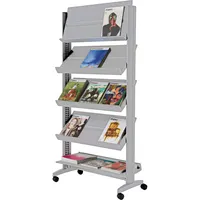 PAPERFLOW Prospektständer UNO alu DIN A4 5 Fächer 3660141880656 Paperflow