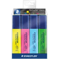 Staedtler Textmarker-Set Textsurfer classic 364, 364 WP4, Etui, 4-farbig sortiert, 1-5mm Keilspitze 4007817321027 Staedtler 4 Stück