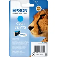 Epson Druckerpatrone T0712 C13T07124012 (kompatibel zu Epson T0712), cyan, ca. 345 Seiten 8715946624501 Epson