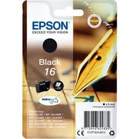 Epson Druckerpatrone 16 / T1621 C13T16214012 (kompatibel zu Epson 16), schwarz, ca. 175 Seiten 8715946624884 Epson