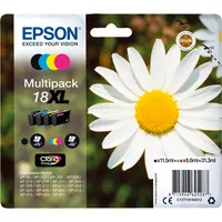 Epson Druckerpatrone 18XL / T1816XL C13T18164012 (kompatibel zu Epson 18XL), schwarz/cyan/magenta/gelb, ca. 1x 470, 3x 450 Seiten 8715 4 Stück