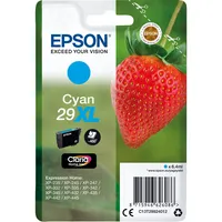 Epson Original 29XL Tinte Erdbeere, XP-235 XP-332 XP-335 XP-432 XP-435 XP-245 XP-342 XP-345 XP-442 XP-445 XP-247 XP-257 XP-255 XP-352 XP-355 XP-452 XP-455, (cyan)