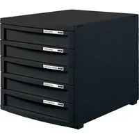 HAN Schubladenbox Contur 1505-13 schwarz/schwarz 5 Schubladen geschlossen 4012473150539 HAN