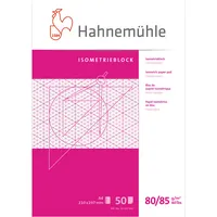 Hahnemühle Isometrieblock A4 weiß/blau 80/85g 50 Blatt 4011367626426 Hahnemühle