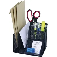 WEDO Schreibtisch-Organizer Office schwarz Metall 4 Fächer 15,8 x 13,5 x 14,5 cm