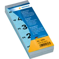 HERMA Nummernblock selbstklebend 1-500 blau 28x56mm VE=500 Stück