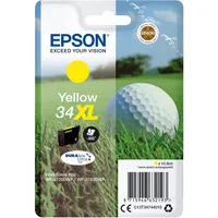 Epson Original Golfball DURABrite 34XL extra große Einzel-Tintenpatrone Gelb – 1 x 10,8 ml – Original Epson Tintenpatronen für optimale Druckergebnisse