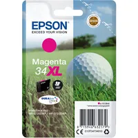 Epson Original Golfball DURABrite 34XL extra große Einzel-Tintenpatrone Magenta – 1 x 10,8 ml – Original Epson Tintenpatronen für optimale Druckergebnisse