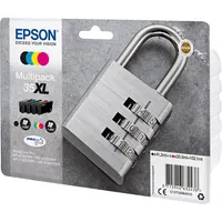 Epson Druckerpatrone 35XL / T3596XL C13T35964010 (kompatibel zu Epson 35XL), schwarz/cyan/magenta/gelb, ca. 1x 2600 Seiten, 3x 1900 Se 4 Stück