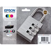 Epson Druckerpatrone 35 / T3586 C13T35864010 (kompatibel zu Epson 35), schwarz/cyan/magenta/gelb, ca. 1x 950 / 3x 650 Seiten 871594663 4 Stück