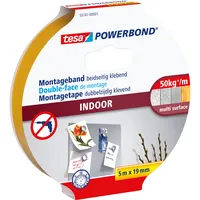 tesa Montageband POWERBOND Indoor 55741 doppelseitiges Klebeband 19,0 mm x 5,0 m, 1 Rolle