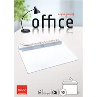 Elco Versandtaschen Office 7446912, C5, ohne Fenster, haftklebend, lange Seite offen, 100g, weiß 7610425348309 Elco 10 Stück