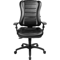 Topstar Bürodrehstuhl Head Point RS, schwarz / schwarz, mit Armlehnen, bis 110kg, ohne Kopfstütze 4014296378565 Topstar