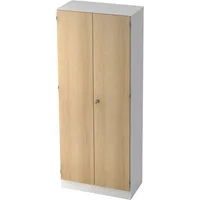 Hammerbacher Aktenschrank V6 V6100/W/E/SG, abschließbar, 5 OH, eiche/weiß, 80x200,4x42cm (BxHxT) 4032062165980 Hammerbacher 6 Stück
