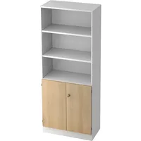 Hammerbacher Regalschrank V6 V6770/W/E/SG, abschließbar, 5 OH, eiche/weiß, 80x200,4x42cm (BxHxT) 4032062166017 Hammerbacher 6 Stück
