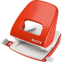 Leitz Bürolocher New NeXXT WOW 5008-00-20, hellrot, bis 3mm 30 Blatt, mit Anschlagschiene 4002432101146 Leitz