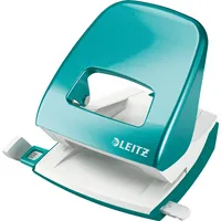 Leitz Bürolocher New NeXXT WOW 5008-10-51, eisblau-metallic, bis 3mm 30 Blatt, mit Anschlagschiene 4002432103041 Leitz