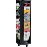 PAPERFLOW Prospektständer drehbar schwarz DIN A4 40 Fächer 44,0 x 44,0 x 148,5 cm, 1 St.