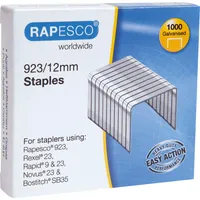 Rapesco Heftklammern 923/12, 1238, Stahldraht verzinkt, Heftleistung 2-85 Blatt 5018505005449 Rapesco 1000 Stück
