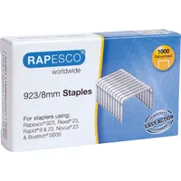 Rapesco Heftklammern 923/8, 1236, Stahldraht verzinkt, Heftleistung 40 Blatt max. 5018505005401 Rapesco 1000 Stück