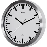 Maul  Wanduhr MAULpilot 9063308, aluminium, 30cm, rund, analog 4002390065719 Maul