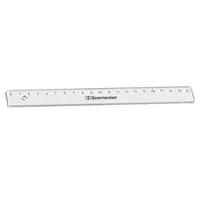 Soennecken Kunststoff-Lineal 1820 transparent 20cm mit Tuschekante 4003630004420 Soennecken