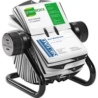 Durable Rollkartei Visifix schwarz für 400 Karten + erweiterbar bis 560 Karten Metall 4005546218175 Durable