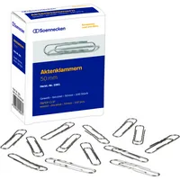 Soennecken Aktenklammern 1061, 50mm, Metall verzinkt silber 4003630000071 Soennecken 100 Stück