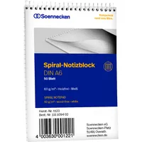 Soennecken Notizblock 1123, kariert, A6, 60g, weiß, 50 Blatt 4003630001221 Soennecken