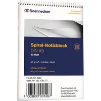 Soennecken Notizblock 1119, kariert, A5, 60g, weiß, 50 Blatt 4003630001207 Soennecken