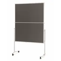 Soennecken Moderationswand 4870 klappbar Filz grau inkl. Rollen