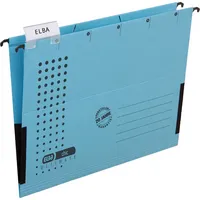 Elba Hängetasche A4 chic blau mit Sichtreiter 230g bis 300 Blatt Recyclingkarton 100560149 4002030851559 Elba