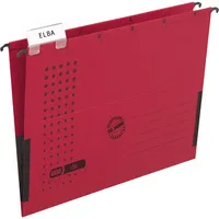 Elba Hängetasche A4 chic rot mit Sichtreiter 230g bis 300 Blatt Recyclingkarton 100560145 4002030851597 Elba