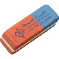 Laeufer Radierer f. Bleistift/Farbstift/Tinte rot/blau 55x19x8,5mm Kautsch. 4006677004408 Laeufer