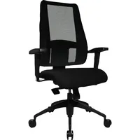 Topstar Bürodrehstuhl Lady Sitness Deluxe, schwarz / schwarz, mit Armlehnen, bis 110kg, ohne Kopfstütze 4014296066523 Topstar