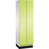 C+P Kleiderspind Cambio mit Sockel 600 x 1.950 x 525 mm (B x H x T) 2 Abteile lichtgrau