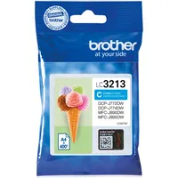 Brother LC-3213C Tintenpatrone (400 Seiten, geeignet für Brother DCP-J772DW, DCP-J774DW, MFC-J890DW, MFC-J895DW) cyan, XL