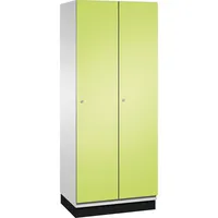 C+P Kleiderspind Cambio mit Sockel 800 x 1.950 x 525 mm (B x H x T) 2 Abteile lichtgrau