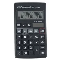 Taschenrechner CS150 Ausführung des Displayanzeige-Umfangs 1 Farbe schwarz - Soennecken