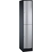 CP-Möbel Doppelspind 8270172S10045 2Fächer 1950x396x540mm sgr/wsalu 4059369074043 CP-Möbel