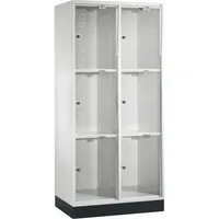 C+P Schließfachschrank Intro XL Acrylglas 820 x 1.750 x 500 mm (B x H x T) 2 Abteile 6 x 2 Schlüssel 46,4 kg