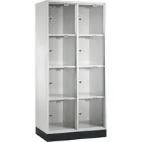 C+P Schließfachschrank Intro XL Acrylglas 820 x 1.750 x 500 mm (B x H x T) 2 Abteile 8 x 2 Schlüssel 47,1 kg