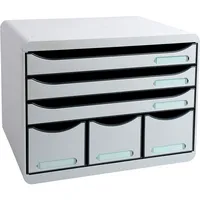Exacompta Schubladenbox STORE-BOX MAXI 306740D 6Schübe lichtgrau 9002493423862 Exacompta