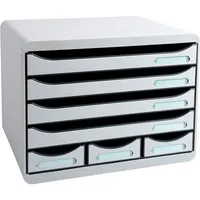 Exacompta Schubladenbox STORE-BOX MINI 307740D 7Schübe lichtgrau 9002493423763 Exacompta