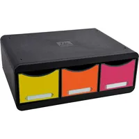 Exacompta Toolbox 3 Schübe schmal und hoch, harlekin, mit Beschriftungsschildern 9002493424142 Exacompta